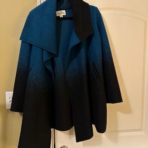 Joseph Ribkoff Teal and Black Women's Coat